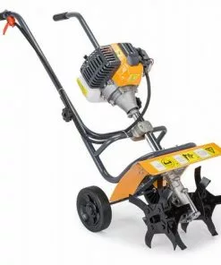 HUCOCO POWER TOOL - Motobineuse Thermique 3,8KW 6500/min - Cylindrée 52cm3 - Motoculteur à Essence - Outil Jardin Gazon Pelouse - Jaune