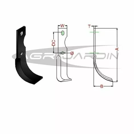 RIBAS COUTEAU DE FRAISE MOTOBINEUSE LANDER, OVAC, FORT, MOLLON, CONDOR Gauche 2 RIBAS COUTEAU DE FRAISE MOTOBINEUSE LANDER, OVAC, FORT, MOLLON, CONDOR Gauche – Image 2