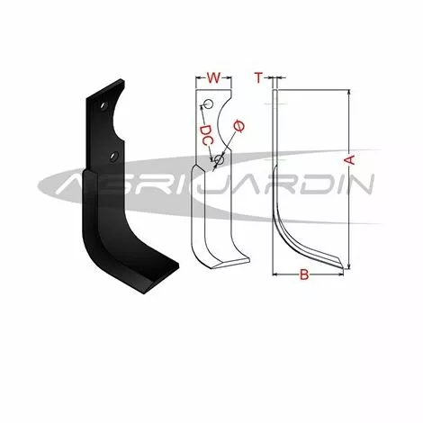 RIBAS COUTEAU DE FRAISE POUR MOTOBINEUSE LANDER C-50 / C-65 Gauche 2 RIBAS COUTEAU DE FRAISE POUR MOTOBINEUSE LANDER C-50 / C-65 Gauche â Image 2