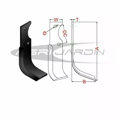 RIBAS COUTEAU DE FRAISE POUR MOTOBINEUSE FORT LEONE Gauche 2 RIBAS COUTEAU DE FRAISE POUR MOTOBINEUSE FORT LEONE Gauche – Image 2