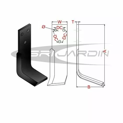 RIBAS COUTEAU DE FRAISE POUR ROTAVATOR GALUCHO Gauche 2 RIBAS COUTEAU DE FRAISE POUR ROTAVATOR GALUCHO Gauche – Image 2