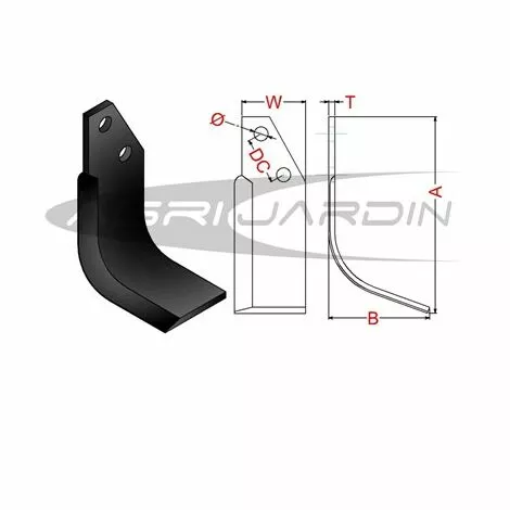 RIBAS COUTEAU DE FRAISE POUR ROTAVATOR HERCULANO LR / L Gauche 2 RIBAS COUTEAU DE FRAISE POUR ROTAVATOR HERCULANO LR / L Gauche – Image 2