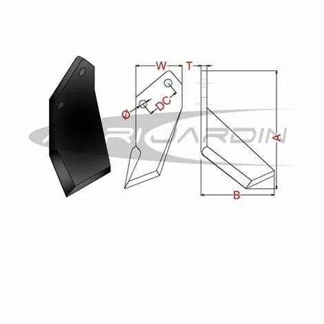 RIBAS COUTEAU DE FRAISE POUR ROTAVATOR AGRIC Invertido Gauche 2 RIBAS COUTEAU DE FRAISE POUR ROTAVATOR AGRIC Invertido Gauche – Image 2