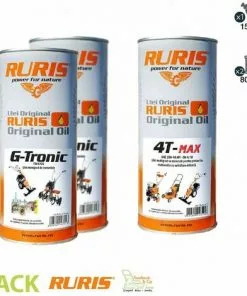 RURIS Pack Huile Mise En Route Et Entretien Moteur Motoculteur Motobineuse - Orange