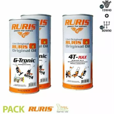 RURIS Pack Huile Mise En Route Et Entretien Moteur Motoculteur Motobineuse - Orange 1 RURIS Pack Huile Mise En Route Et Entretien Moteur Motoculteur Motobineuse - Orange