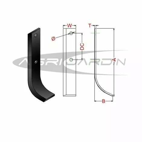 RIBAS COUTEAU DE FRAISE POUR MOTOCULTEUR HONDA F-810 Droite 2 RIBAS COUTEAU DE FRAISE POUR MOTOCULTEUR HONDA F-810 Droite – Image 2