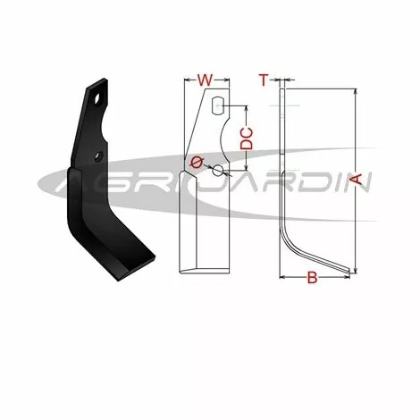 RIBAS COUTEAU DE FRAISE POUR MOTOBINEUSE TRUSS, MOVICAM, PASBO Gauche 2 RIBAS COUTEAU DE FRAISE POUR MOTOBINEUSE TRUSS, MOVICAM, PASBO Gauche – Image 2