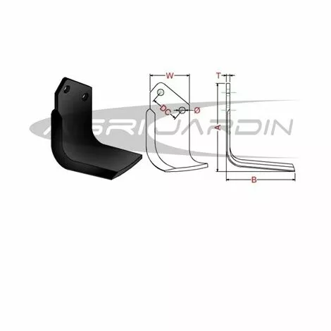 RIBAS COUTEAU DE FRAISE POUR ROTAVATOR AGRATOR, AGRIC, ENGUIX Droite 2 RIBAS COUTEAU DE FRAISE POUR ROTAVATOR AGRATOR, AGRIC, ENGUIX Droite – Image 2
