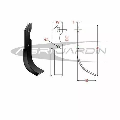 RIBAS COUTEAU DE FRAISE POUR MOTOBINEUSE BARBIERI, CONDOR Droite 2 RIBAS COUTEAU DE FRAISE POUR MOTOBINEUSE BARBIERI, CONDOR Droite â Image 2