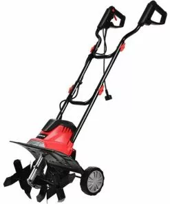 GOPLUS 1500W Motobineuse ?lectrique, Motoculteur Puissante Avec Interrupteur à Double Sécurité, Profondeur De Travail Avec Roue Pour Jardinage Et Cultivateur (1500W 6 Lames) -Promos Motobineuse et accessoire Boutique 51038754 4