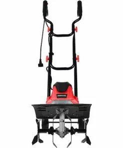 GOPLUS 1200W Motobineuse ?lectrique, Motoculteur Puissante Avec Interrupteur à Double Sécurité, Profondeur De Travail Avec Roue Pour Jardinage Et Cultivateur (1200W 4 Lames)