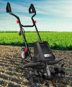 Motobineuse électrique 1200W - 24 Lames/6 Fraises - 40cm – 22cm Profondeur De Travail - Accouplement Anti-blocage - Interrupteur De Sécurité - BRAST