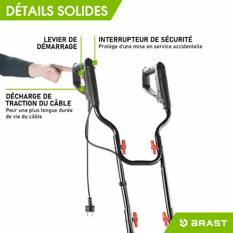 Motobineuse électrique 1200W - 24 Lames/6 Fraises - 40cm – 22cm Profondeur De Travail - Accouplement Anti-blocage - Interrupteur De Sécurité - BRAST 4 Motobineuse électrique 1200W - 24 Lames/6 Fraises - 40cm – 22cm Profondeur De Travail - Accouplement Anti-blocage - Interrupteur De Sécurité - BRAST – Image 4