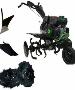 Motobineuse Thermique 4 Temps Professionnelle 208cc 7cv 90cm + Kit Agricole + Charrue Latérale - Kapotha 7CV