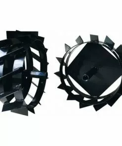 Roues Métalliques Professionnelles Pour Motobineuse à Essence Powerground Et Kapotha Avec Axe Inclus